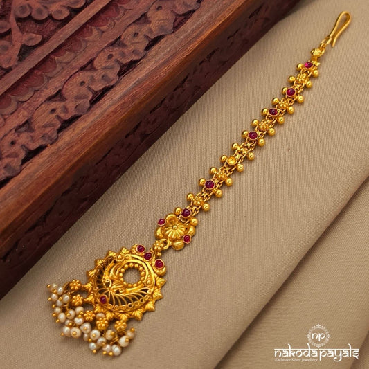 Pearly Half Moon Maang Tika (Gm1182)