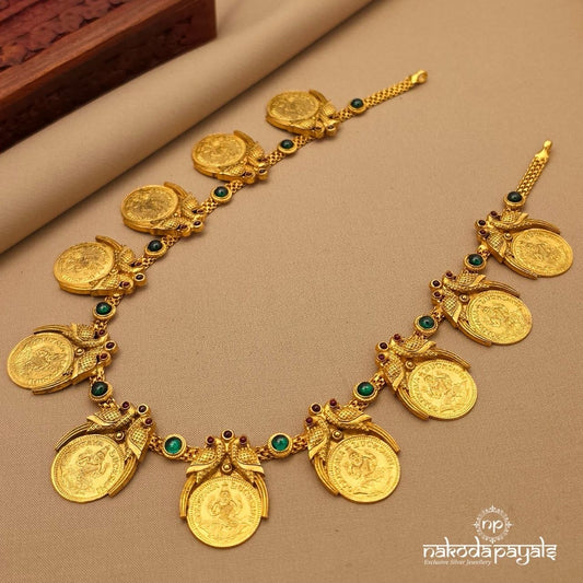 Traditional Green Kasu Neckpiece (Gn10208)