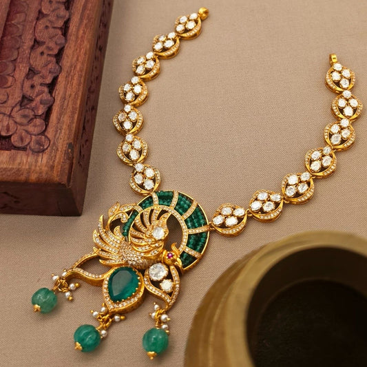 Gracious Green Moissanite Neckpiece (Gn10418)