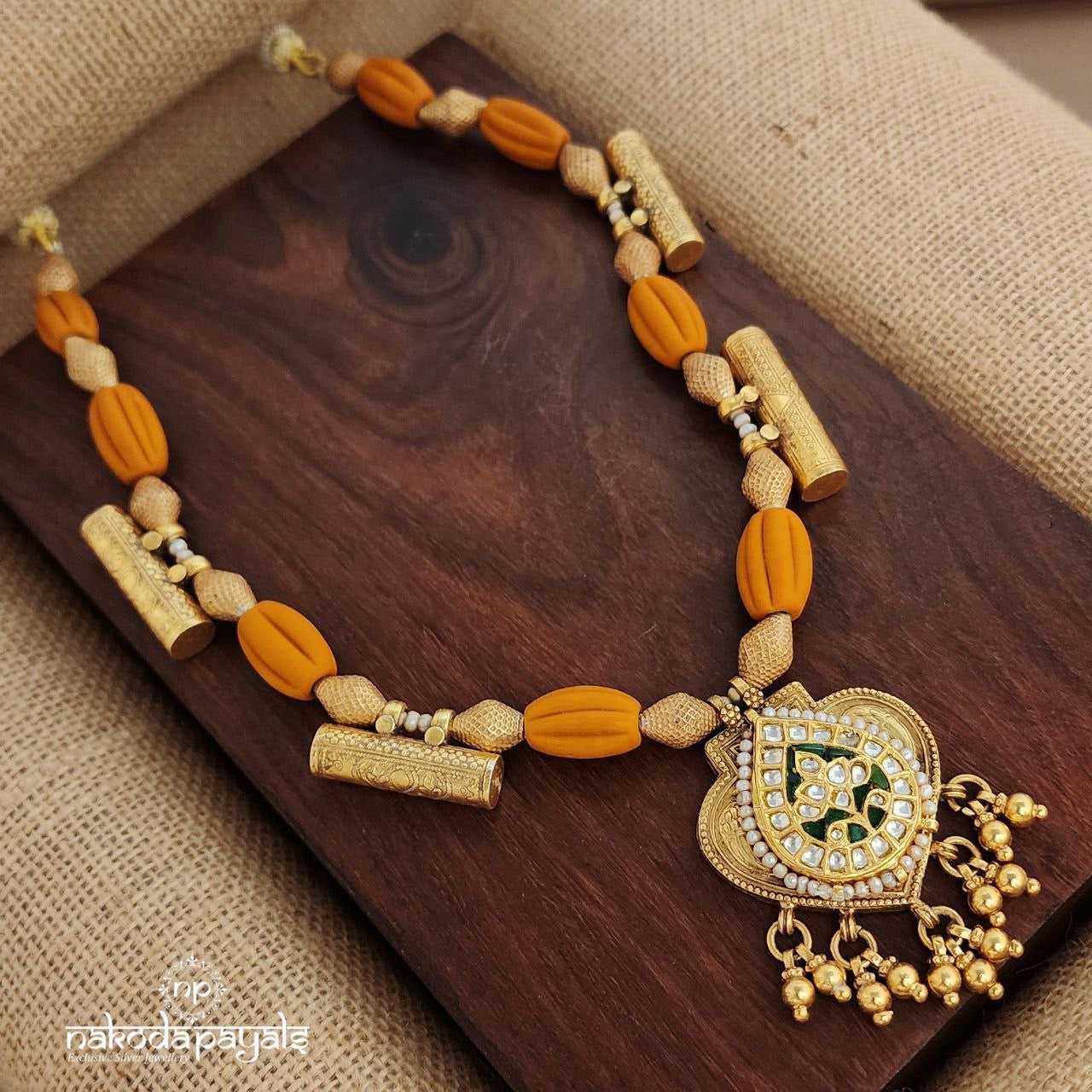 Coral Bloom Kundan Neckpiece (Gn9197)