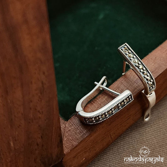 Power Loops Marcasite Earrings (St3616)