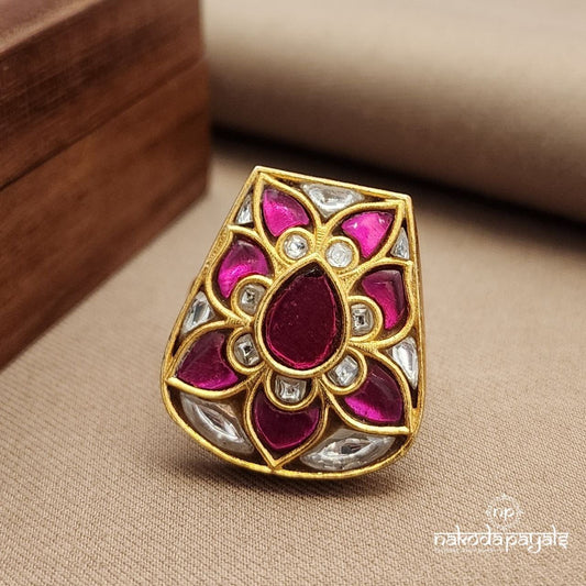 Royal Pink Finger Ring (F2858)