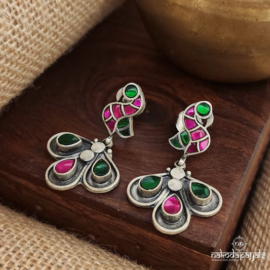 Colourful Birdie Kundan Earrings (C3575)