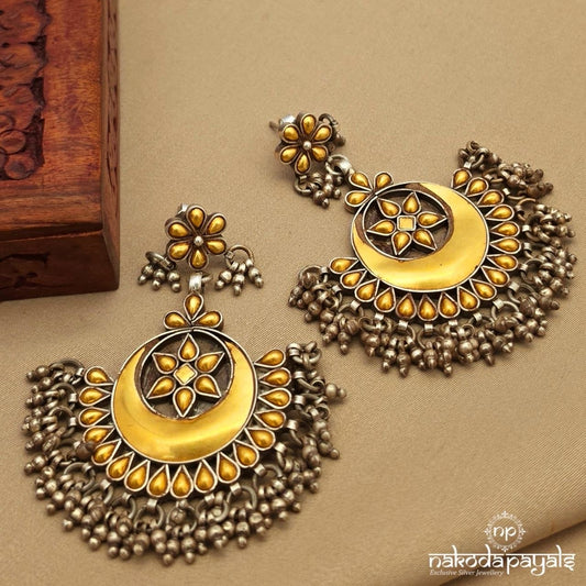 Floral Dual Tone Chandbali (C4061)