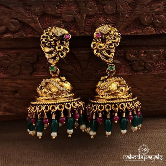 Alluring Nakshi Multicoloured Jhumka (Ge10183)