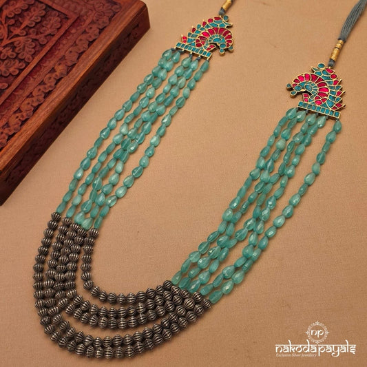Turquoise Kundan Dual Tone Neckpiece (N11812)
