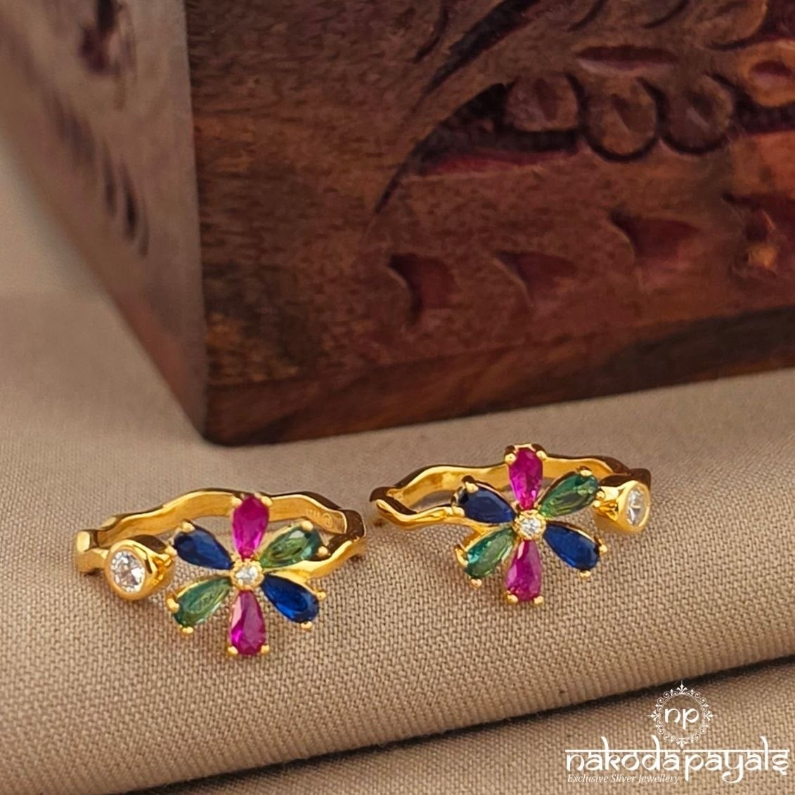 Multicoloured Toerings (T4944)
