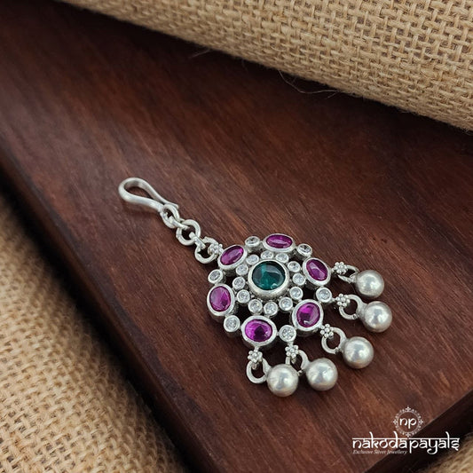 Pink Ball Drops Maang Tika (M0431)