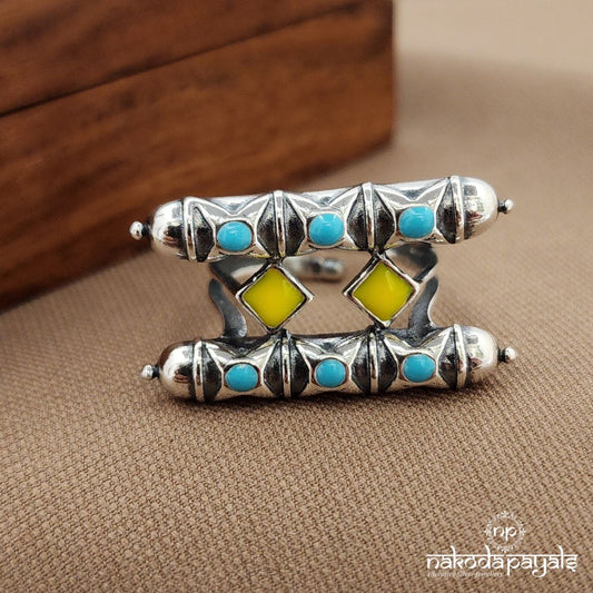 Yellow Cubical Finger Ring (F2832)