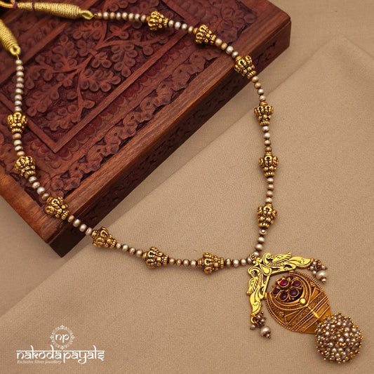 Pearl Twin Peacock Neckpiece (Gn10335)