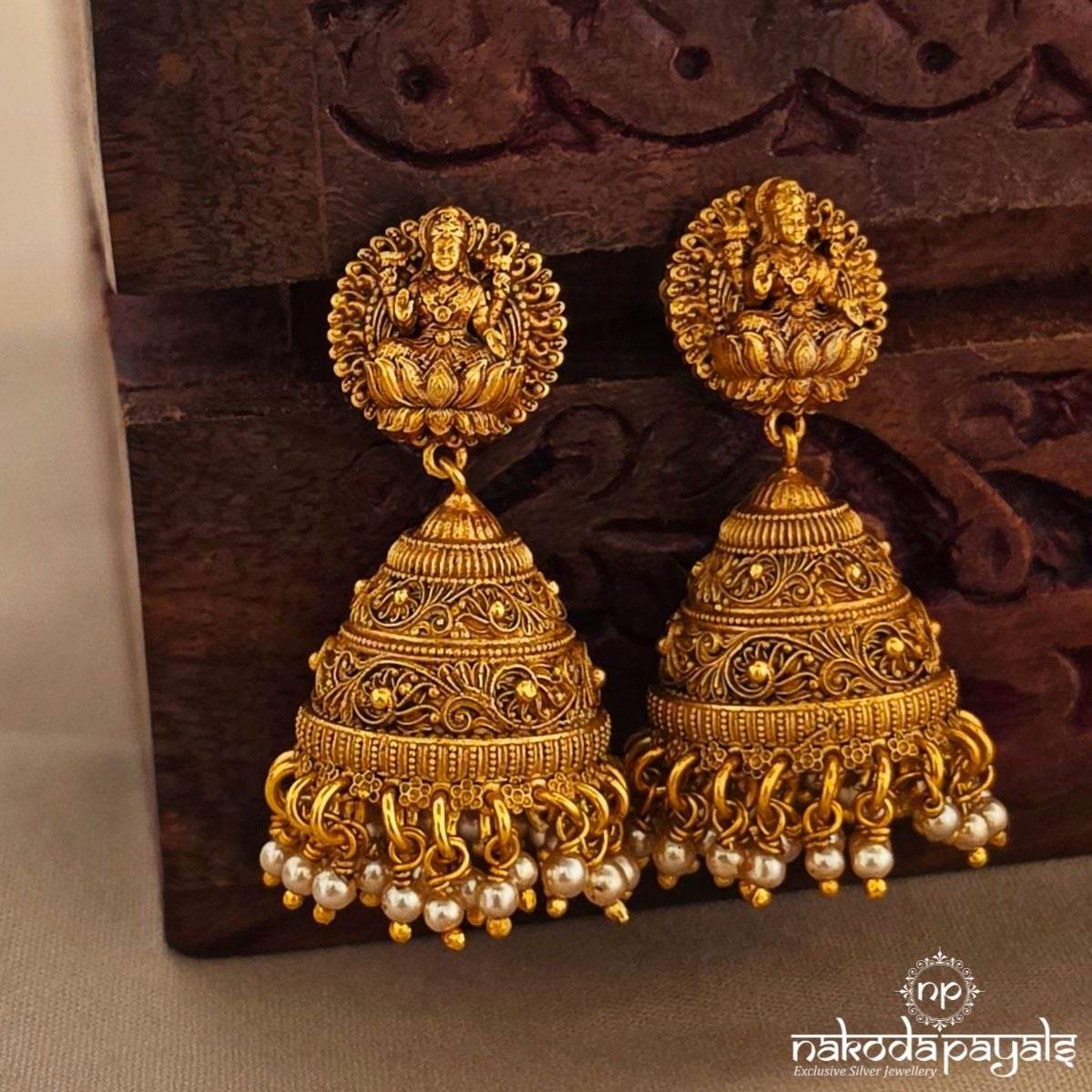 Goddess Lakshmi Jhumka (Ge11358)