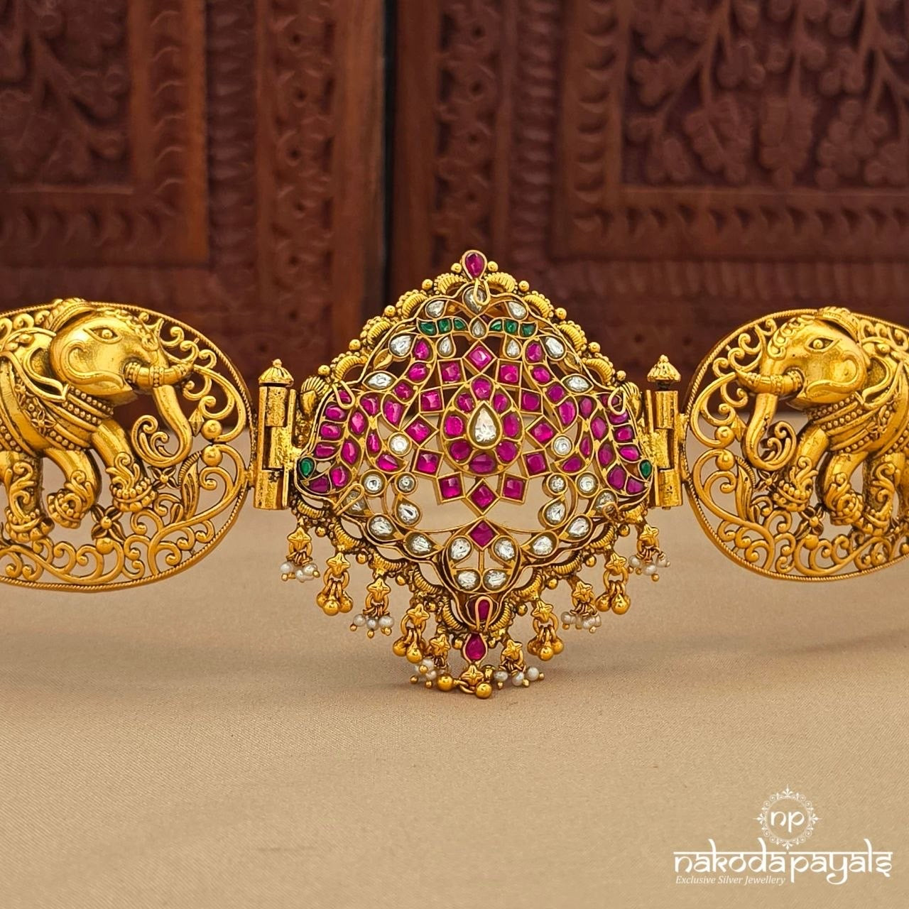 Divine Elephant Kundan Waistbelt (D0264)