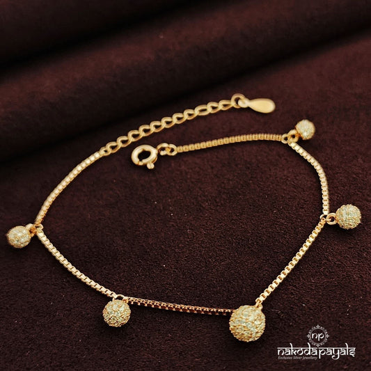 Rose Gold Ball Drops Bracelet (St3743)
