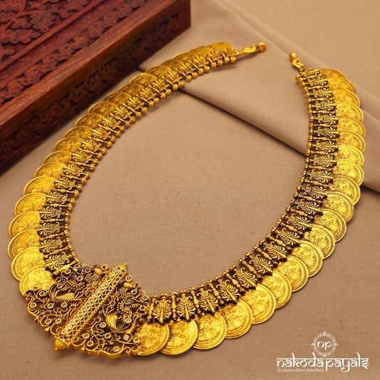 Traditional Floral Kasu Neckpiece (Gn10239)