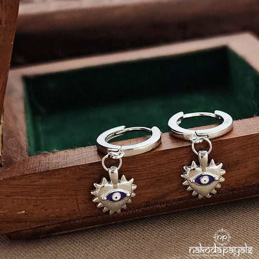 Evil Eye Heart Drop Earrings (St3601)