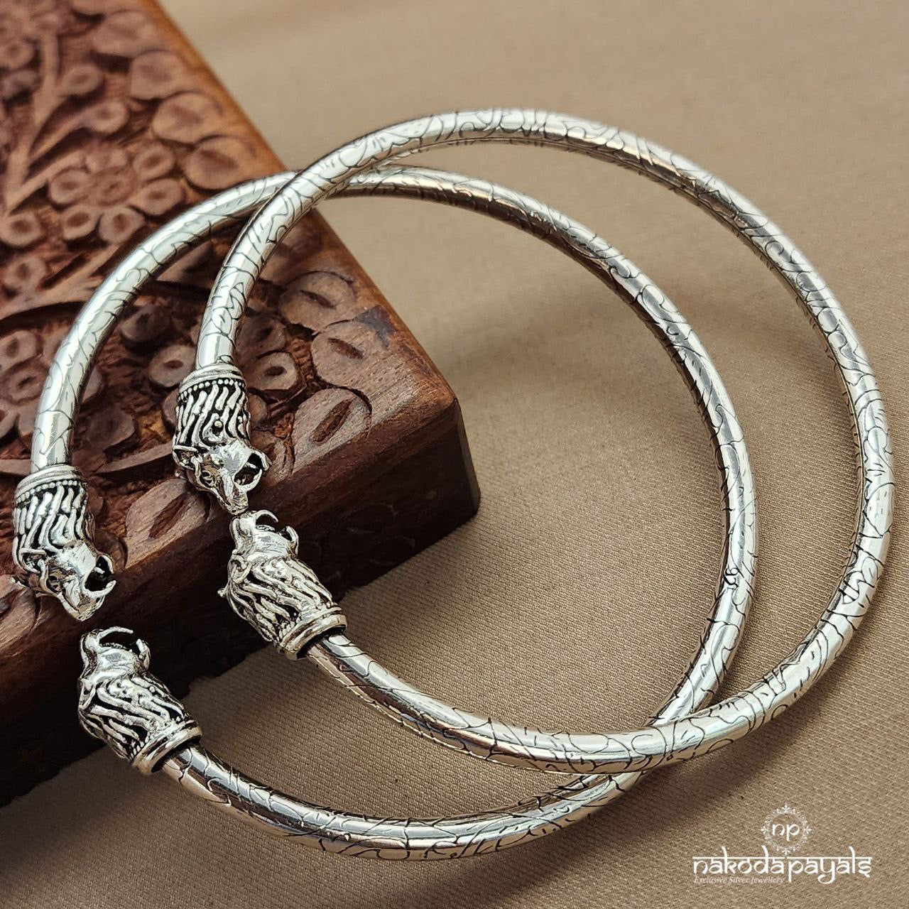 Lion Openable Ankle Kada Pair (A2298)