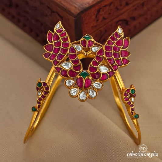 Twin Birdie Kundan Vanki Armlet (Ha0129)