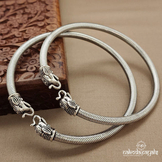 Elephant Openable Ankle Kada Pair (A2294)