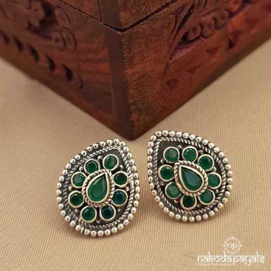 Greenish Oxidised Studs (S4143)