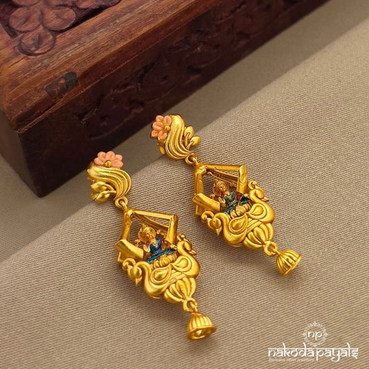 Bell Drop Meenakari Earrings (Ge10773)