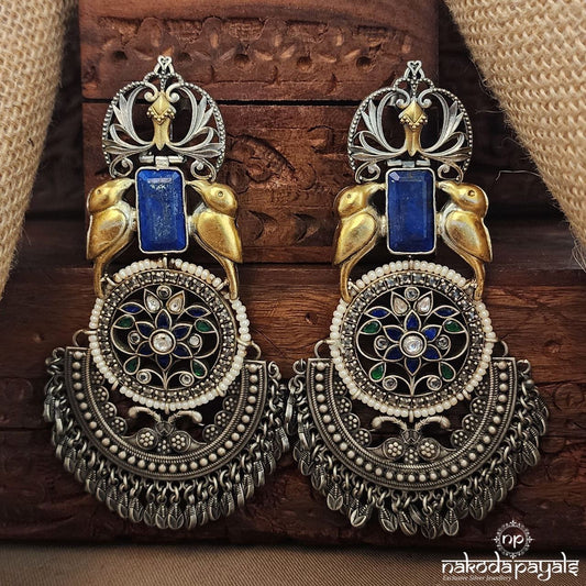 Golden Twin Birdie Dual Tone Chandbali (Dt1353)