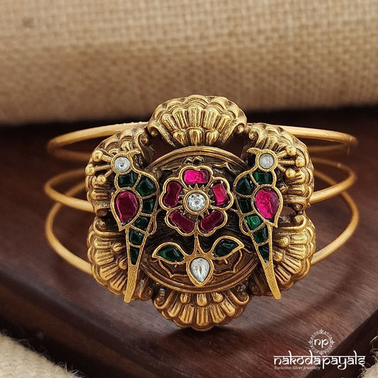 Twin Birdie Floral Adjustable Kada (Gk3171)