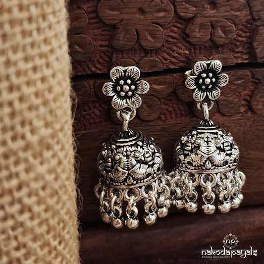 Flower Peacock Jhumka (J1411)