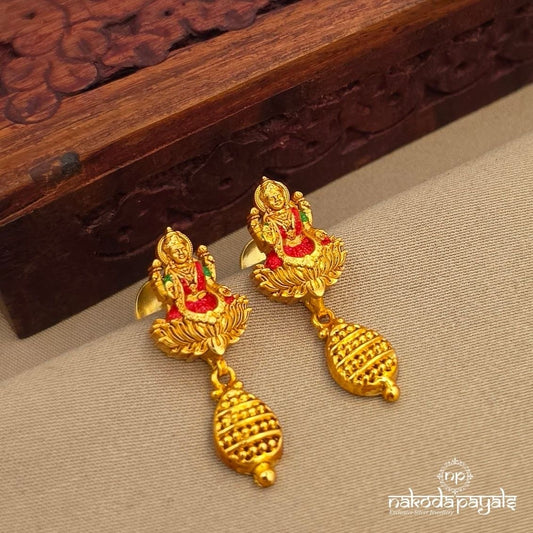 Divine Lakshmi Meenakari Earrings (Ge10769)