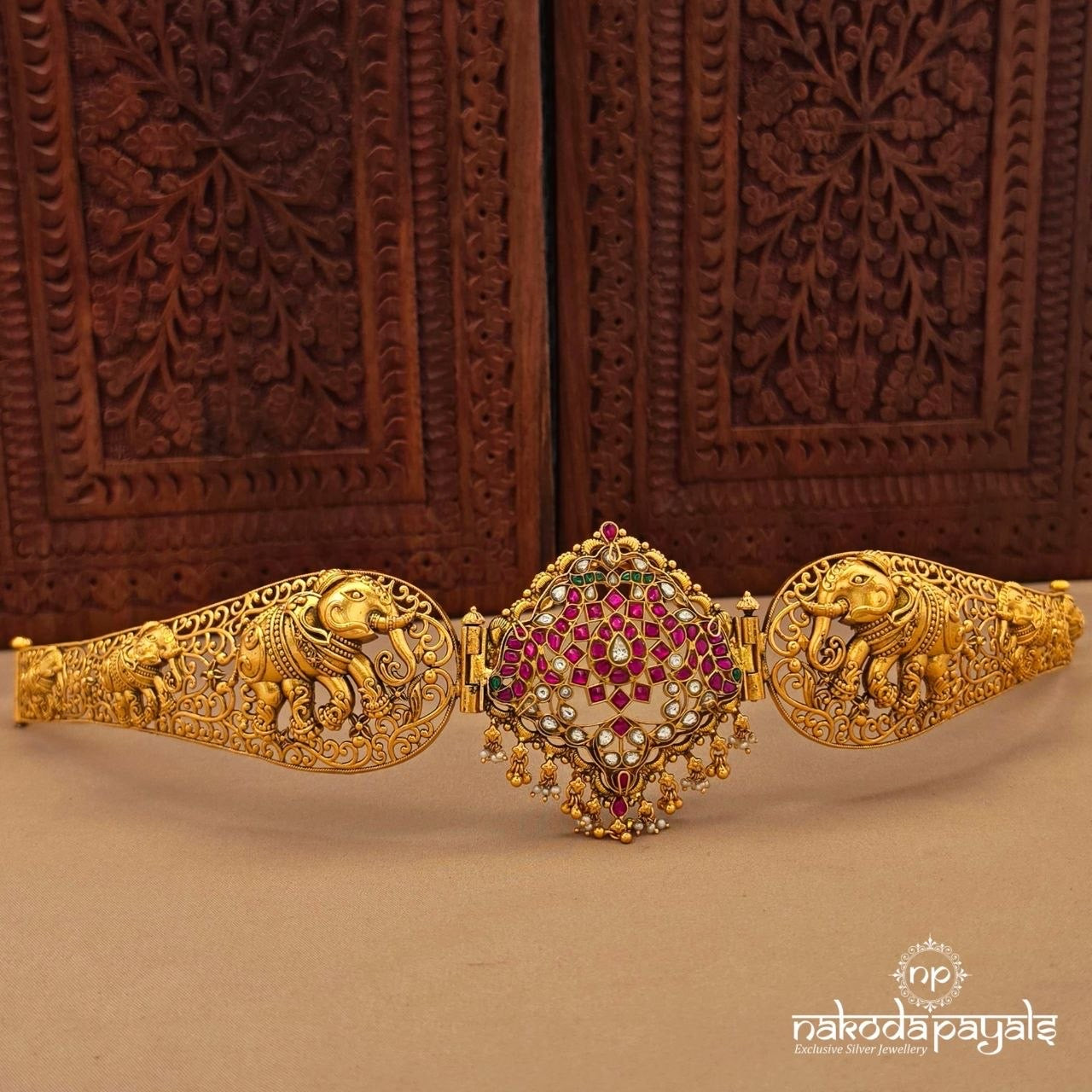 Divine Elephant Kundan Waistbelt (D0264)