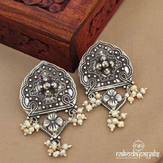 Floral Pearl Drops Earrings (C4023)