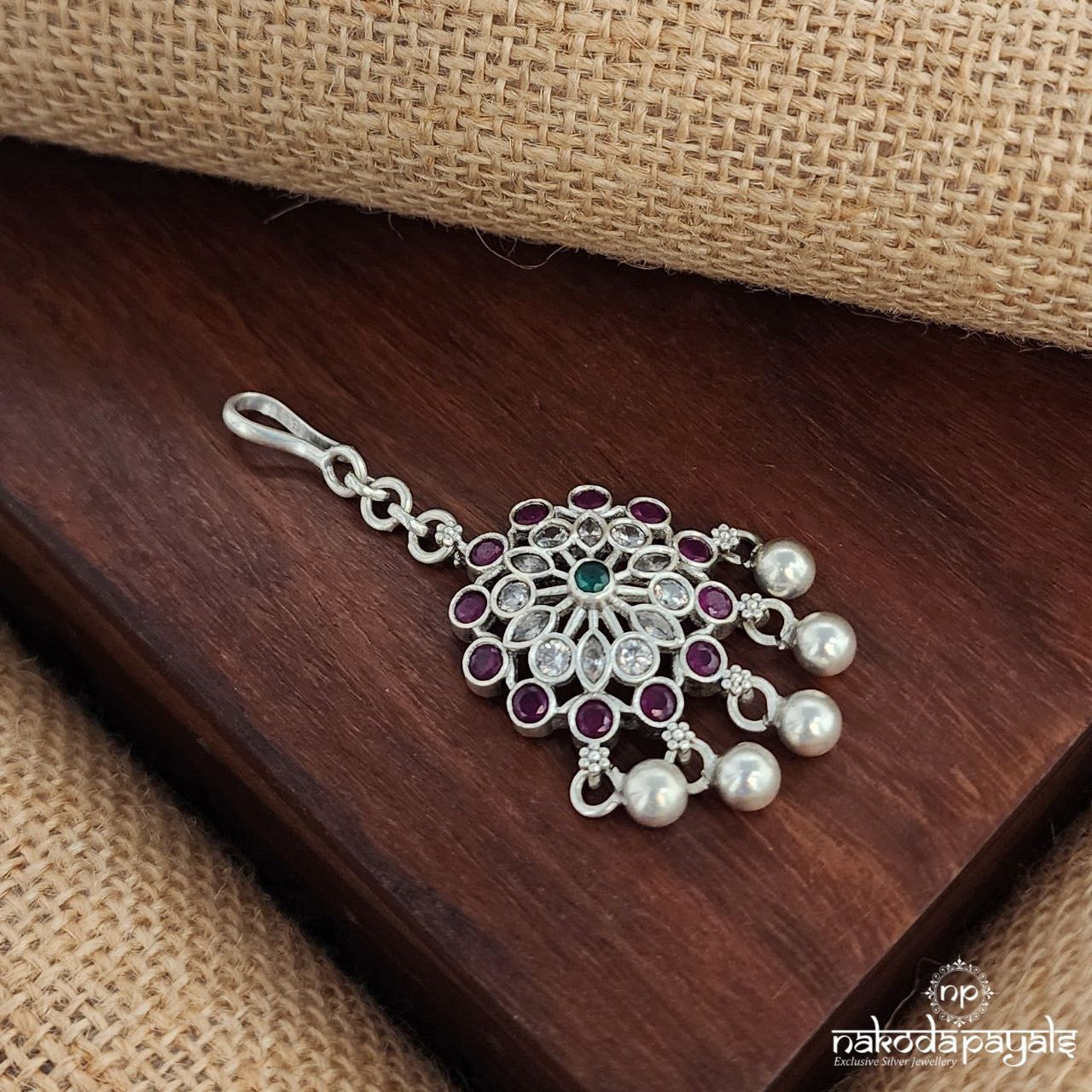 Floral Ball Drops Maang Tika (M0409)