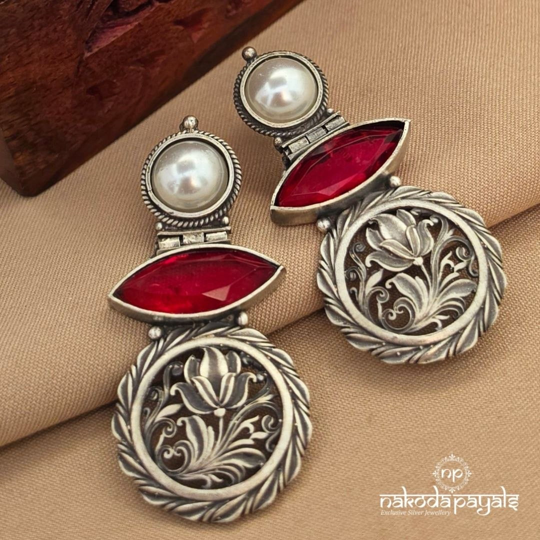 Ruby Pearl Earrings (S4166)