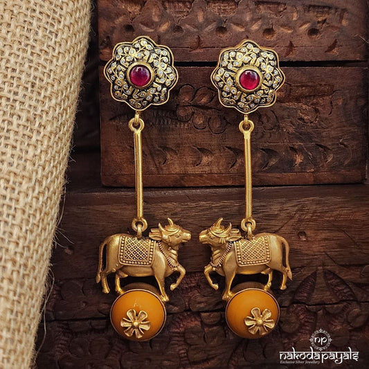 Nandi Prabha Coral Drop Earrings (Ge9687)