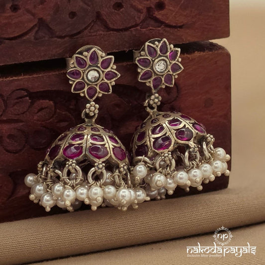 Floral Pearl Drops Jhumka (J1698)