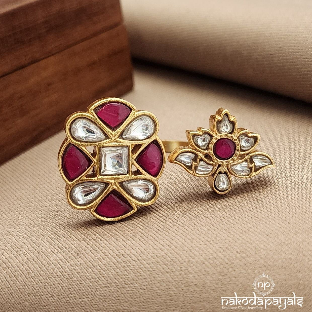 Gulaab Squarish Finger Ring (F2857)