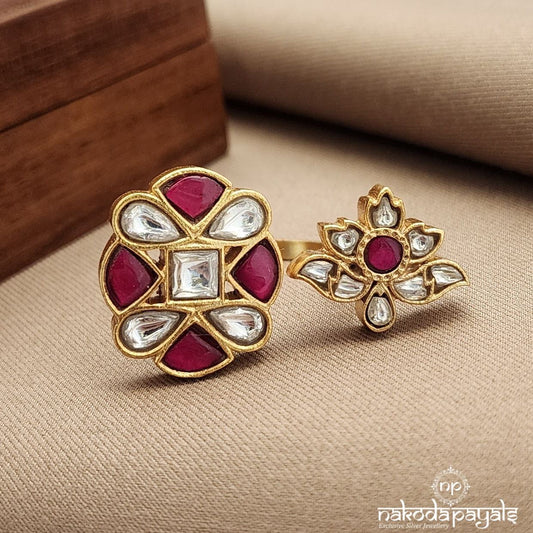 Gulaab Squarish Finger Ring (F2857)