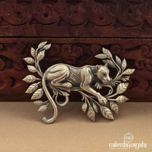 Gorgeous Leafy Panther Brooch (St2154)