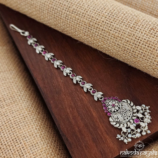 Pink Floral Maang Tika (M0418)