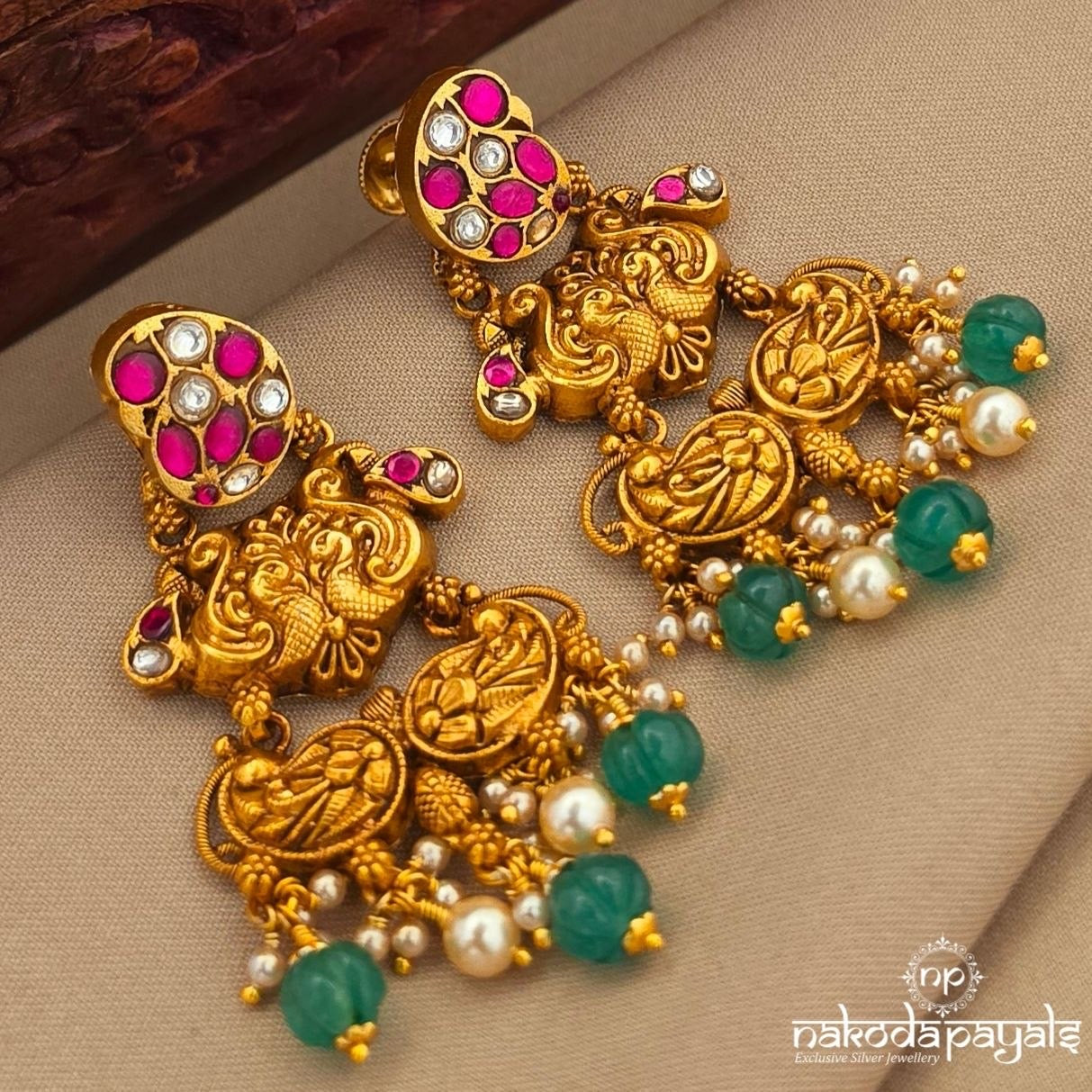 Birdie Kundan Earrings (Ge11248)