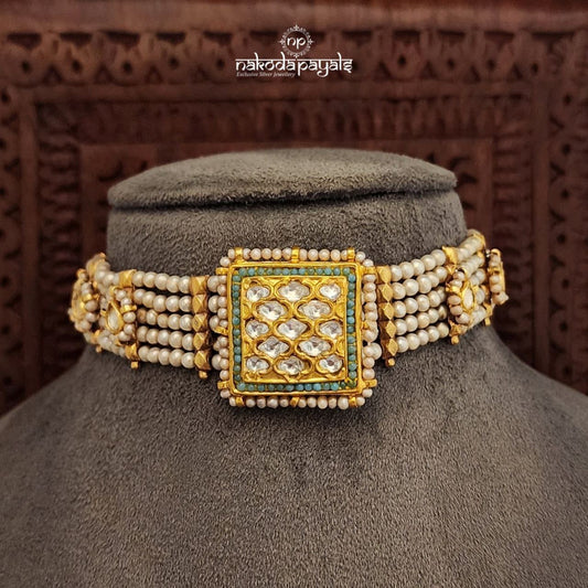 Turquoise Kundan Choker (Gn9195)