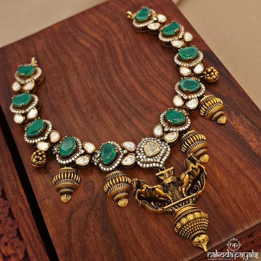 Emerald Moissanite Neckpiece (Gn10492)