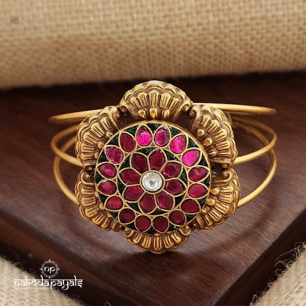 Pink Blush Rose Adjustable Kada (Gk3169)