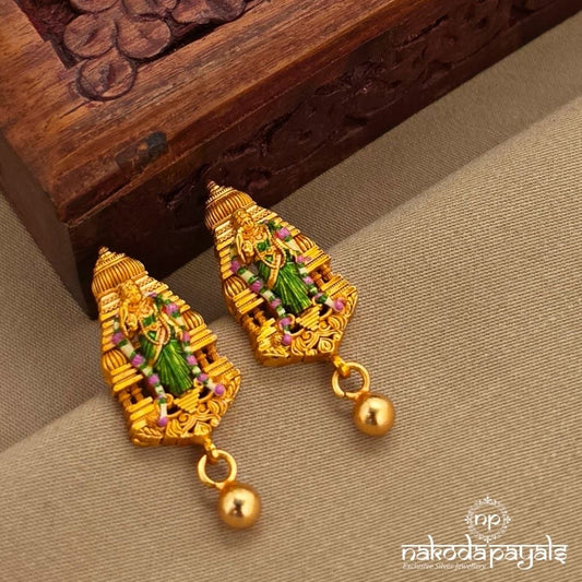 Meenakshi Ball Drop Meenakari Earrings (Ge10768)