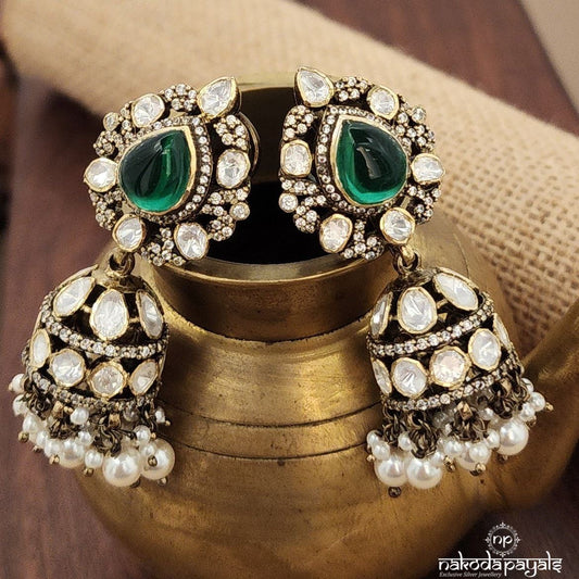 Evergreen Moissanite Jhumka (Ge9625)