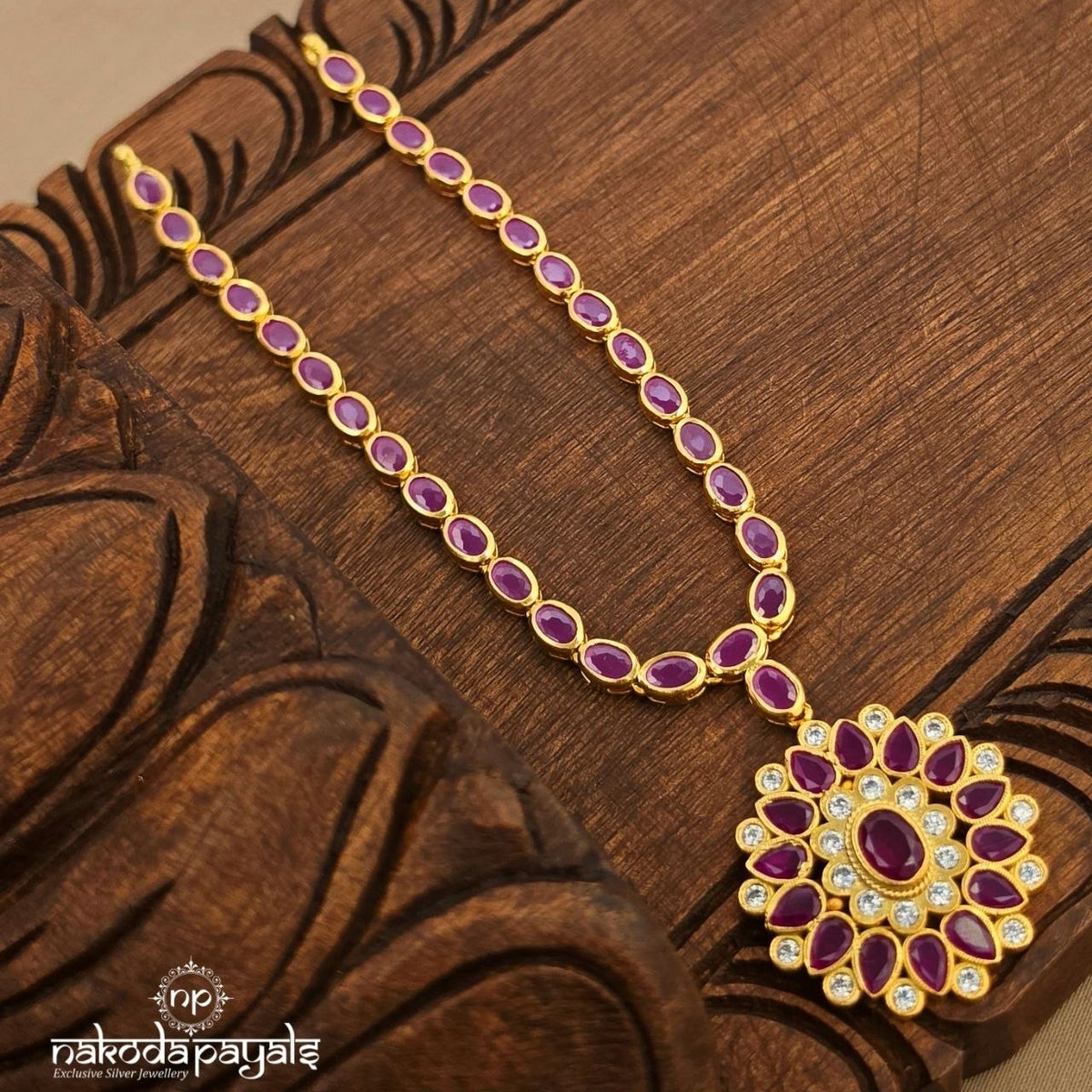 Floral Drop Neckpiece (Gn10987)