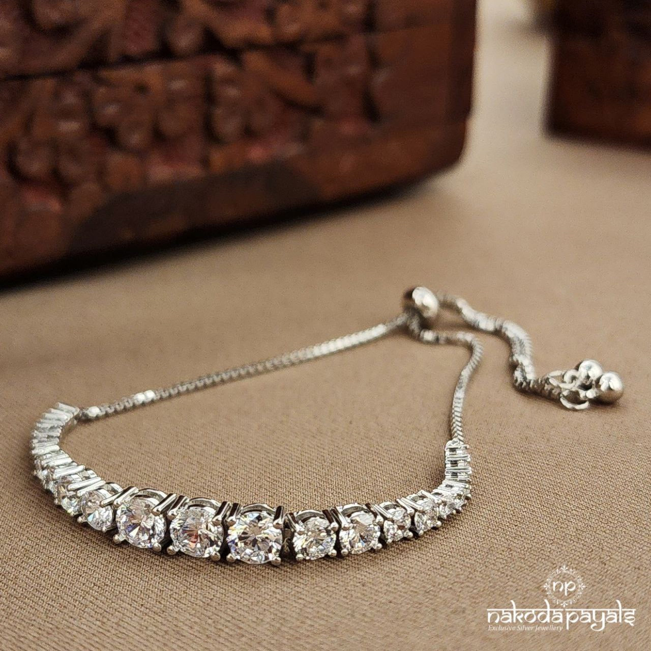 Regal Glow Adjustable Tennis Bracelet (K3507)