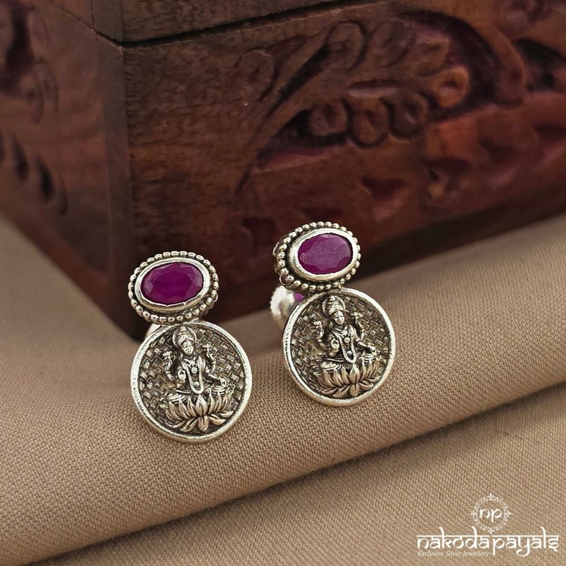 Pink Lakshmi Studs (S4217)