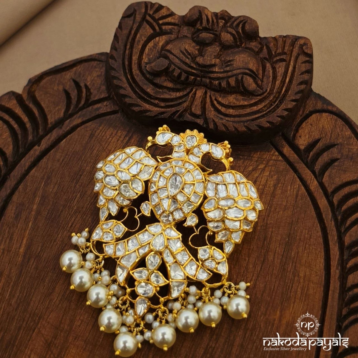 Gandaberunda Moissanite Pendant (Gp2715)