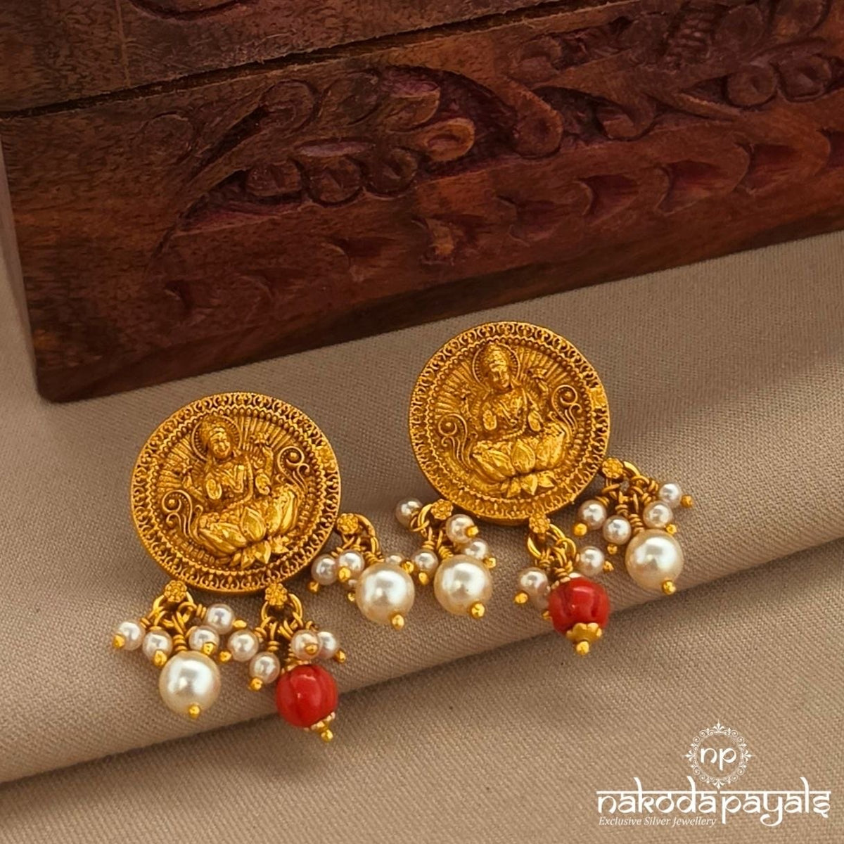 Coral Drop Earrings (Ge11359)