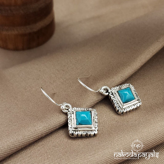 Cubical Turquoise Earrings (H2133)